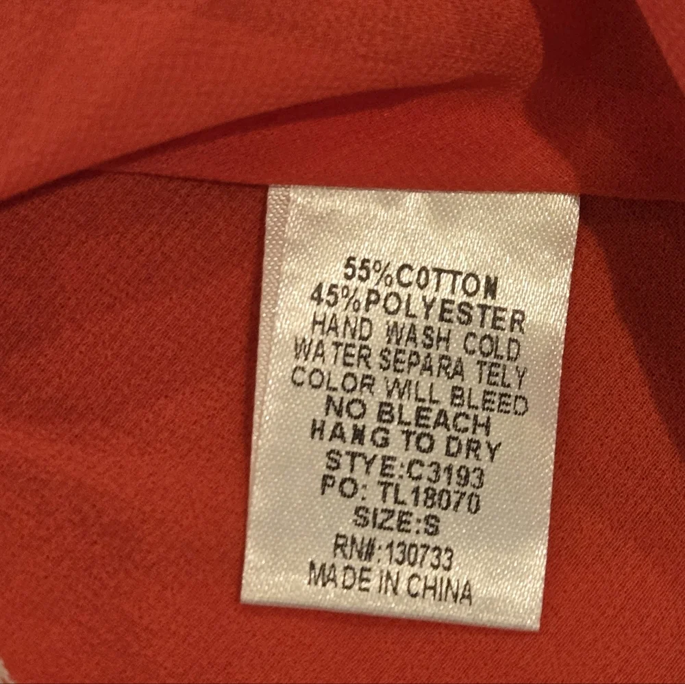NWT Umgee Tank Top Size S Tomato Red - Picture 8 of 9